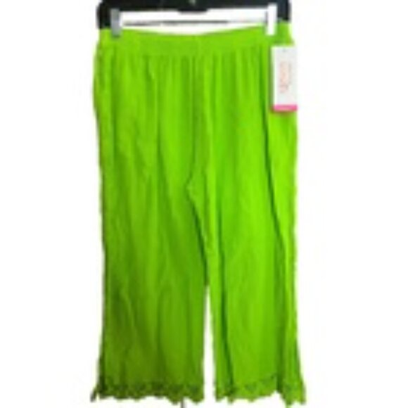 Manta Del Lago Gauze Wide Leg Capri Pants Women Sz M Pull On NWT Lot of 2 Beach - Picture 6 of 11